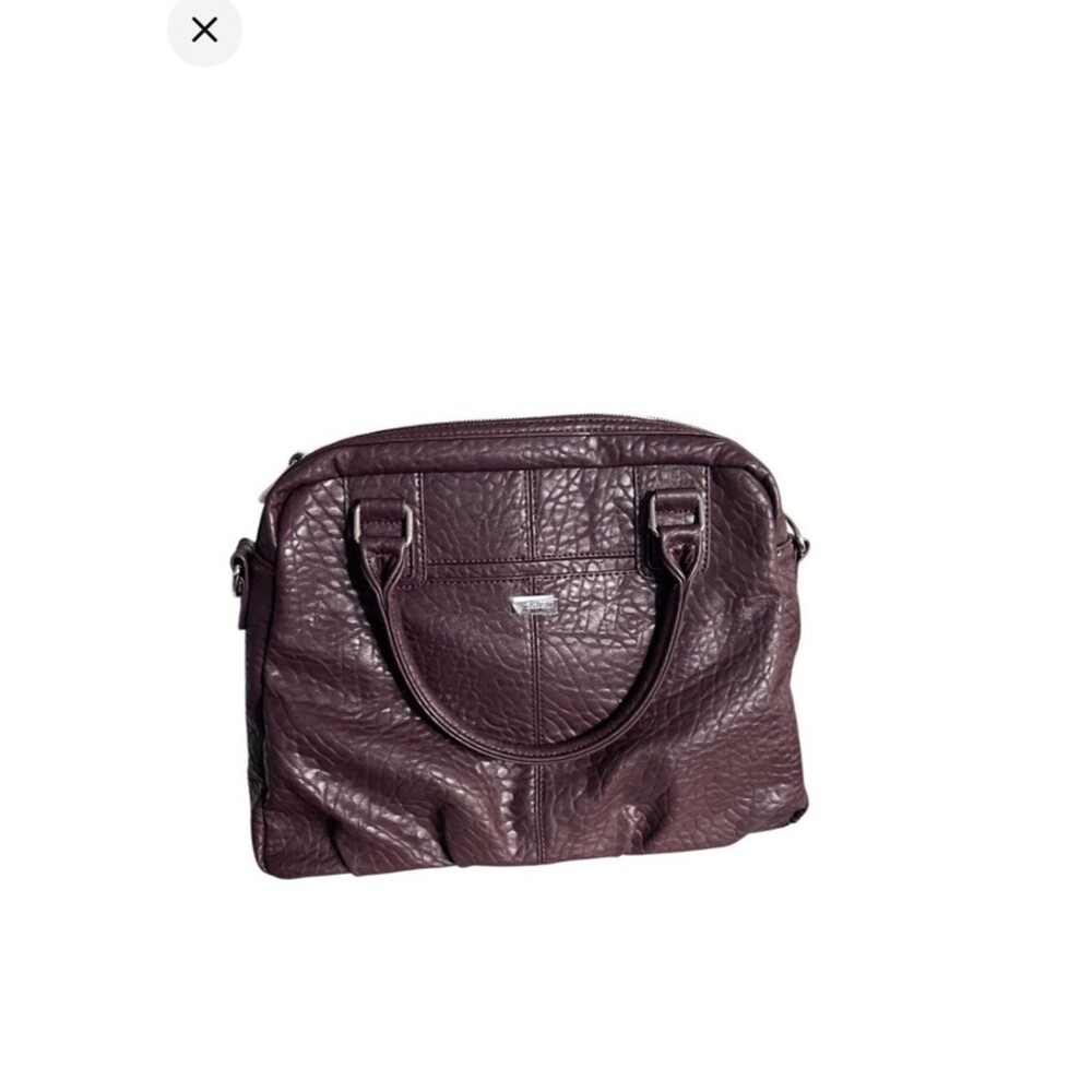 THIRTY ONE Jewell Plum Handbag Vegan Leather Handles Shoulder Strap NEW